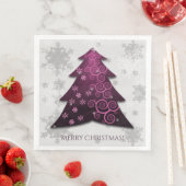 Magenta Festive kerstboompapier servkin Servet (Insitu)