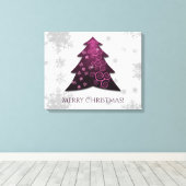 Magenta Festive kerstboomschilderdruk Canvas Afdruk (Insitu (Houten vloer))