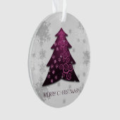 Magenta Festive-Ornament voor kerstbomen Ornament (voorkant)