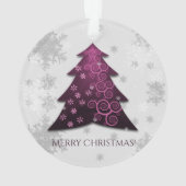 Magenta Festive-Ornament voor kerstbomen Ornament (achterkant)