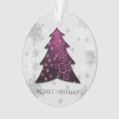 Magenta Festive-Ornament voor kerstbomen Ornament (voorkant)