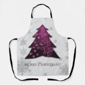 Magenta Festive-Schort voor kerstbomen Schort (Voorkant)