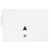 Magenta Festive-Wenskaart voor kerstbomen (Achterkant Horizontaal)