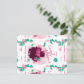 Magenta Fleurs Novel Briefkaart (Staand voorkant)