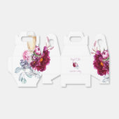 Magenta Floral Champagne Wedding Bedankdoosjes (Uitgevouwen)