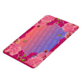 Magenta floral foto magneet (Linkerzijde)