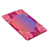 Magenta floral foto magneet (Rechterzijde)
