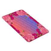 Magenta floral foto magneet (Rechterzijde)