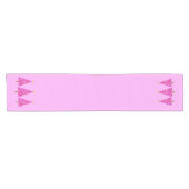 Magenta Floral Moderne kerstboom Korte Tafelloper (Horizontaal)