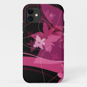 Magenta Floral Pattern Case-Mate iPhone Case