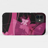 Magenta Floral Pattern Case-Mate iPhone Case (Achterkant (horizontaal))