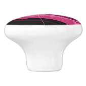 Magenta Floral Pattern Keramische Knop (Zijkant)