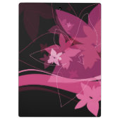 Magenta Floral Pattern Klembord (Achterkant)