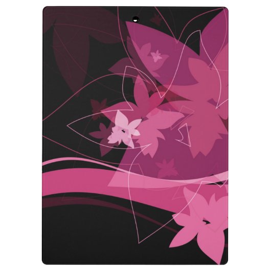 Magenta Floral Pattern Klembord (Achterkant)