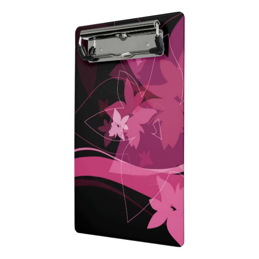 Magenta Floral Pattern Mini Klembord (Angled2)