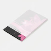 Magenta Floral Pattern Post-it® Notes (Schuin)