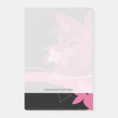 Magenta Floral Pattern Post-it® Notes (Voorkant)