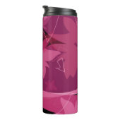 Magenta Floral Pattern Thermosbeker (Geroteerd rechts)