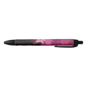 Magenta Floral Pattern Zwarte Inkt Pen (Bodem)