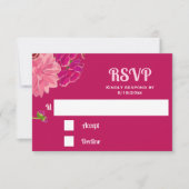 Magenta floral Response Kaart (Voorkant)