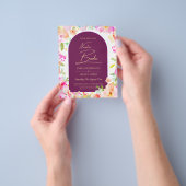 Magenta Floral Wedding Flyer (Hand)