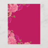 Magenta florale uitnodiging flyer (Achterkant)