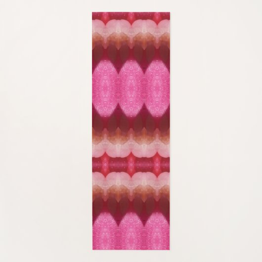 Magenta Flower Ikat 3 Yogamat (Voorkant)