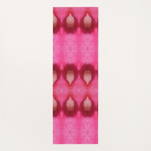 Magenta Flower Ikat 4 Yogamat (Achterkant)