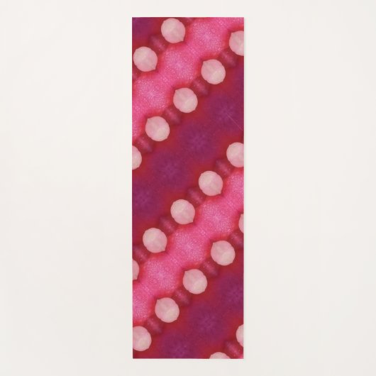 Magenta Flower Ikat 5 Yogamat (Voorkant)
