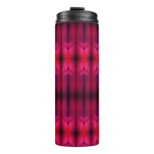 Magenta Flower Ikat Reco Thermosbeker (Voorkant)