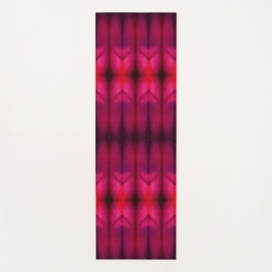 Magenta Flower Ikat Recoleta Yogamat (Voorkant)