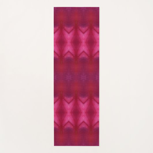 Magenta Flower Ikat Yogamat (Voorkant)