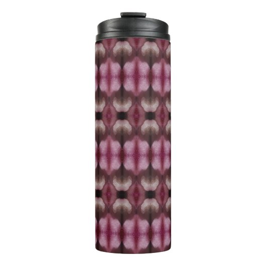 Magenta Flower Ikat Zen Fog Thermosbeker (Voorkant)