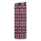 Magenta Flower Ikat Zen Fog Thermosbeker (Gedraaid links)