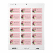 Magenta Flower Return-adreslabel Etiket (Full Sheet)
