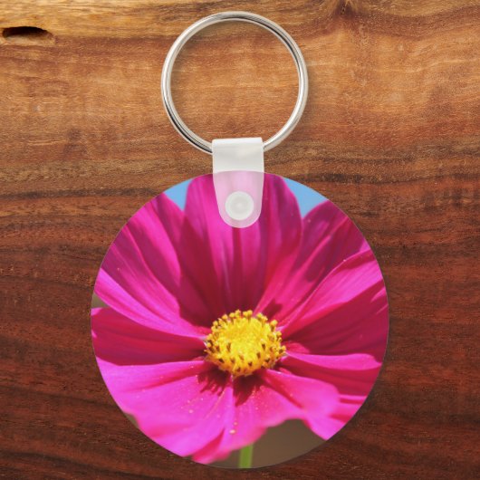 Magenta Flower Sleutelhanger (Voorkant)