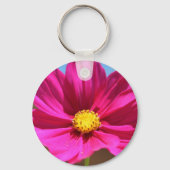Magenta Flower Sleutelhanger (Achterkant)