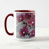 Magenta Flowered Coffee Mok (Links)