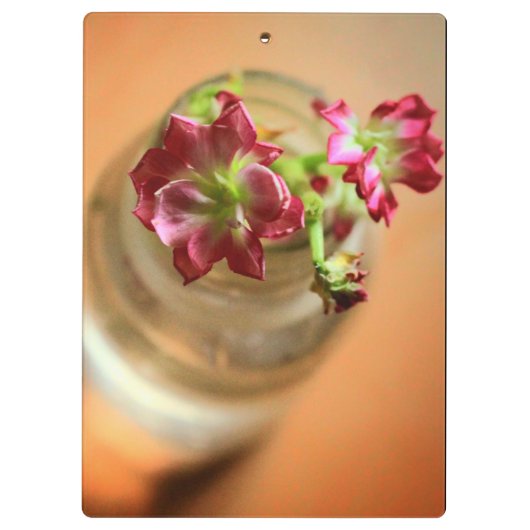 Magenta Flowers Klembord (Achterkant)