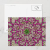 Magenta Flowers Lace Mandala Briefkaart (Voorkant / Achterkant)