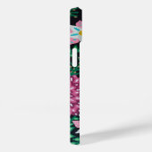 Magenta Flowers op zwarte achtergrond Case-Mate iPhone Case (Achterkant / Rechts)