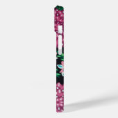 Magenta Flowers op zwarte achtergrond Case-Mate iPhone Case (Achterkant / Links)