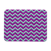Magenta Folie en Blauwgroen ZigZag Patroon Magneet (Horizontaal)