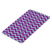 Magenta Folie en Blauwgroen ZigZag Patroon Magneet (Linkerzijde)