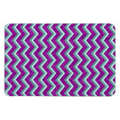 Magenta Folie en Blauwgroen ZigZag Patroon Magneet (Horizontaal)