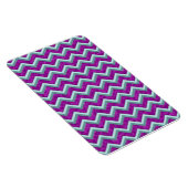 Magenta Folie en Blauwgroen ZigZag Patroon Magneet (Rechterzijde)