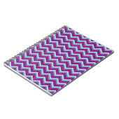 Magenta Folie en Blauwgroen ZigZag Patroon Notitieboek (Linkerzijde)