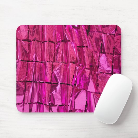 Magenta Folie Squares Muismat (Met muis)