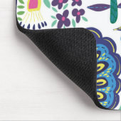 Magenta Folk Art Floral Pattern Muismat (Hoek)