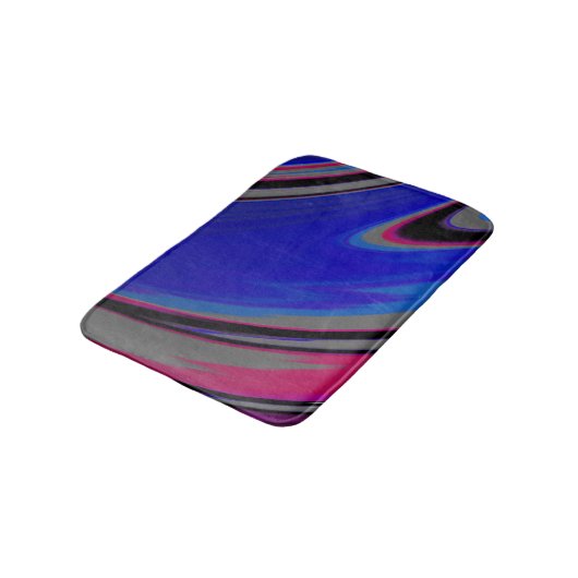 Magenta Fractal Swirl Badmat (Gekanteld)